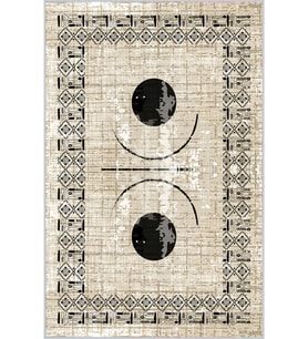 Eliana Home Baskılı, Yıkanabilir Kaymaz Taban Salon Halısı LNA0144-SD1068 100x150 cm (Bej)