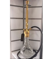 Heybet Kilitli Nargıle Takımı Full Set Kahveci Model  Nrgl-048 (Gold)
