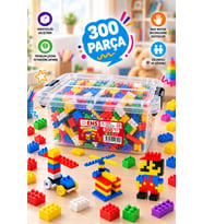 Mini Funny Blocks 300 Parça Renkli Eğitici Yapı Oyuncağı – Saklama Kutulu