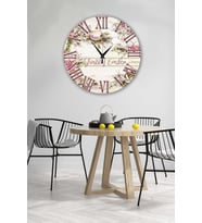 Bilge Retro Tasarımlı Duvar Saati 35 X 35 Cm (Baskılı)