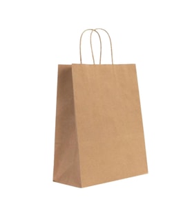 Burgu Saplı Kraft Kağıt Çanta 25x31x12cm 50 ADET