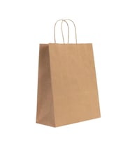 Burgu Saplı Kraft Kağıt Çanta 25x31x12cm 50 ADET