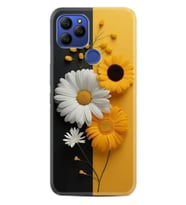 GM 21 Kılıf HD Resim Baskılı Sarı Beyaz Çiçek StKd -044