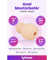 Göğüs Tasarımlı Ten Rengi Gerçekçi Arka Girişli Kompakt Mastürbatör – iyimor