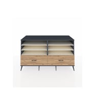 Kronos Konsol 6 Raflı 2 Çekmeceli  176x59x99 Antrasit-Aytaşı/Çam