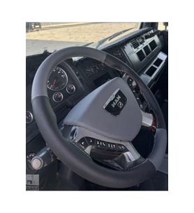 DİKİŞLİ DİREKSİYON KILIFI SİYAH/GRİ DERİ SİYAH DİKİŞLİ MAN TIR KAMYON İÇİN HIZLI KARGO
