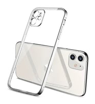 iPhone 11 6.1inç Renkli Kenar Şeffaf Kılıf Kamera Korumalı Silikon Kılıf-(577 - SSSSSS6984-5