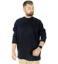 Mode XL Büyük Beden Uzun Kol Yarım Balıkçı Kazak 22558 Lacivert