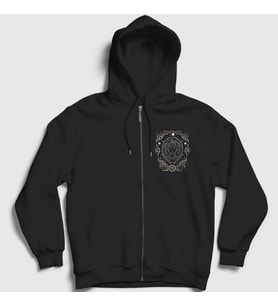 Presmono Unisex Siyah Virgo Zodiac Hediye Başak Burcu Fermuarlı Kapüşonlu Sweatshirt 530317tt