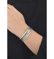 Kadın Antik Gümüş Kaplama Geniş Bileklik