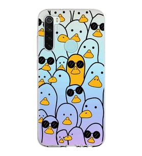 Xiaomi Redmi Note 8 Uyumlu Kapak Duck Tasarımlı Şeffaf Silikon Kılıf