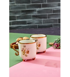 Cooker CKR3438 Gold Çiçekli Porselen Kupa 1 Adet