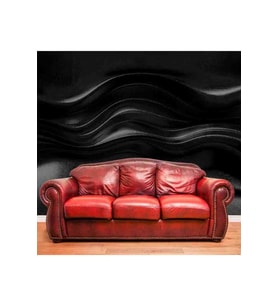 Dreamwall 3D Çizgili Neon Işık Desenli Isı Ve Ses Yalıtımlı Sağlıklı Tekstil Duvar Kağıdı (Siyah)