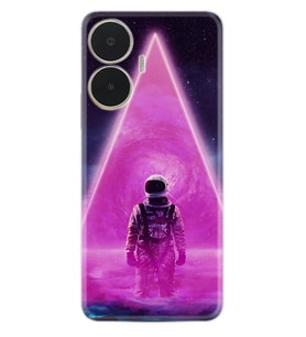 Realme C55 Kılıf Resimli Desenli Silikon Platinium Series Astro Purple2 1907
