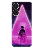 Realme C55 Kılıf Resimli Desenli Silikon Platinium Series Astro Purple2 1907