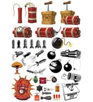 Dinamit Sticker Set 1 20 Parça Telefon, Tablet, Defter, Laptop Sticker