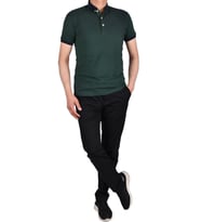 TWO HANDS 7114 POLO YAKA DÜĞMELİ TİŞÖRT (Koyu Yeşil)