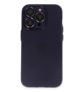 Durukar® iPhone 14 Pro Max Kılıf Luko Lens Silikon - Derin Mor