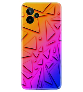 General Mobile GM 24 Pro Kılıf Silikon Desen Özel Seri Üçgenler 1635