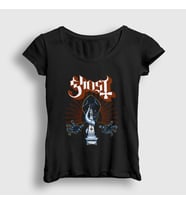 Presmono Kadın Siyah Argentina Ghost T-Shirt 51616tt