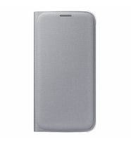 Galaxy S6 ile Uyumlu Flip Wallet (Tekstil) Gri EF-WG920BSEGWW