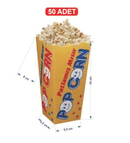 Küçük Karton PopCorn / Mısır Kutusu 50 Adet