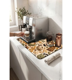 Valerine Life Kahve Espresso Makinesi Matı 35x45cm Çaycı Pad Su Geçirmez Coffee Gazette