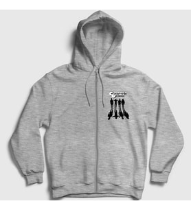 Presmono Unisex Gri Gang Film Otomatik Portakal A Clockwork Orange Fermuarlı Kapüşonlu Sweatshirt 242602tt