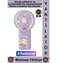 #Vantilatör Kompakt Sessiz Yoğun Üflemeli 3 Kademeli Şarjlı Şık Figürlü Mini Masa El Fanı Vantilatör