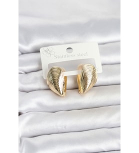 Gold Renk Midye Model Kadın Küpe - EBJ260822W46280