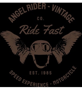 Angel Rider St?cker 10x10 cmRenkli Sticker