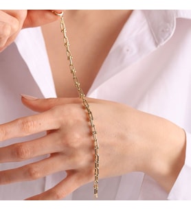 Altın Tiffany Bileklik 14 Ayar (Çok Renkli)