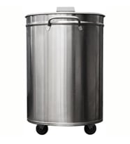 Electrolux Professional Paslanmaz Çelik 50 Lt Mobil Çöp Kovası, Kapaklı NCVR50