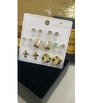 Çelik Altın Kaplama Küpe Set (Altın / Dore)