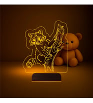 Luvivia Çocuk Odası Rakun 3D Lamba - Masa Gece Lambası