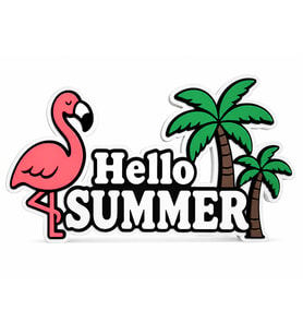 Hello Summer Dekoratif Masaüstü Yazısı – Yaz Temalı Dekoratif Süs – Ofis, Ev ve Parti Dekoru