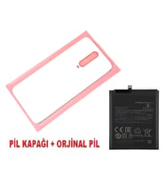 Tkgz Xiaomi Redmi K30 Arka Kapak Pil Kapağı + PİL (CAM) BEYAZ