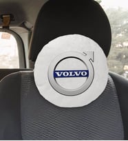 BK Gift Volvo Tasarımlı Yuvarlak Araç Koltuk Yastığı-1