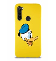 Xiaomi Redmi Note 8 Soft Premier Kapak Donald Duck-F Tasarımlı Silikon Kılıf - Sarı (Şeffaf)