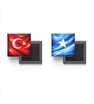 Buzdolap Magnetleri - Somali Bayrağı ve Türk Bayrağı - 2'li Set Magneti