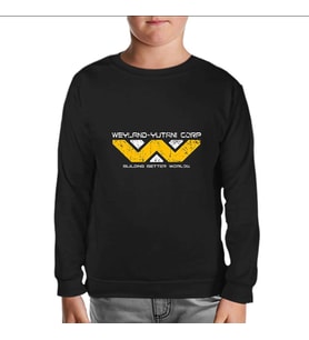 Alien - W Better Siyah Çocuk Sweatshirt