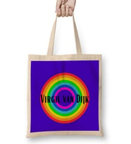 Virgil van Dijk - Vintage Retro Rainbow Style Bez Çanta Uzun Saplı