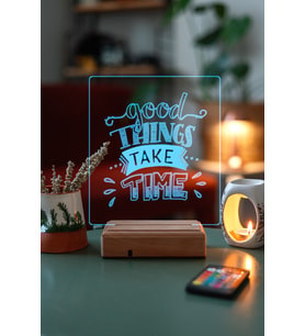 Good Things Take Time Ev Hediyesi 16 Renkli Gece Lambası