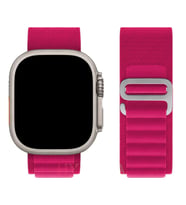Apple Watch 10/11 42mm-38/40/41mm Kordon Naylon Mountain Band 74 2/3/4/5/6/se/7/ (Koyu Kırmızı)