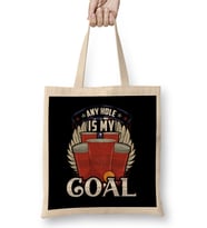 Any Hole Is My Goal Beer Pong Patriotic USA Bez Çanta Uzun Saplı