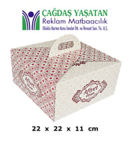 6 Kişilik Yaş Pasta Turta Kutusu 100 Adet - 043
