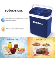 Coolist CLT18 12Volt/220Volt AC/DC 18 Litre Sıcak/Soğuk Oto Buzdolabı