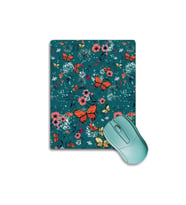 SonicTouch Soimoi Yeşili Turuncu Kelebekli Kaydırmaz Gaming Oyuncu Dikişsiz Mouse Pad17x21cm
