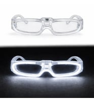 Beyaz Led Işıklı Parti Gözlüğü 3 Modlu – Glow Gece Eğlence Gözlüğü