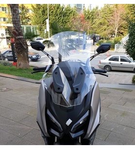 MOTOCAM QJ Fort 350 Ön Cam 2023-2026 Model 74cm Şeffaf Renkli 4mm UZUN